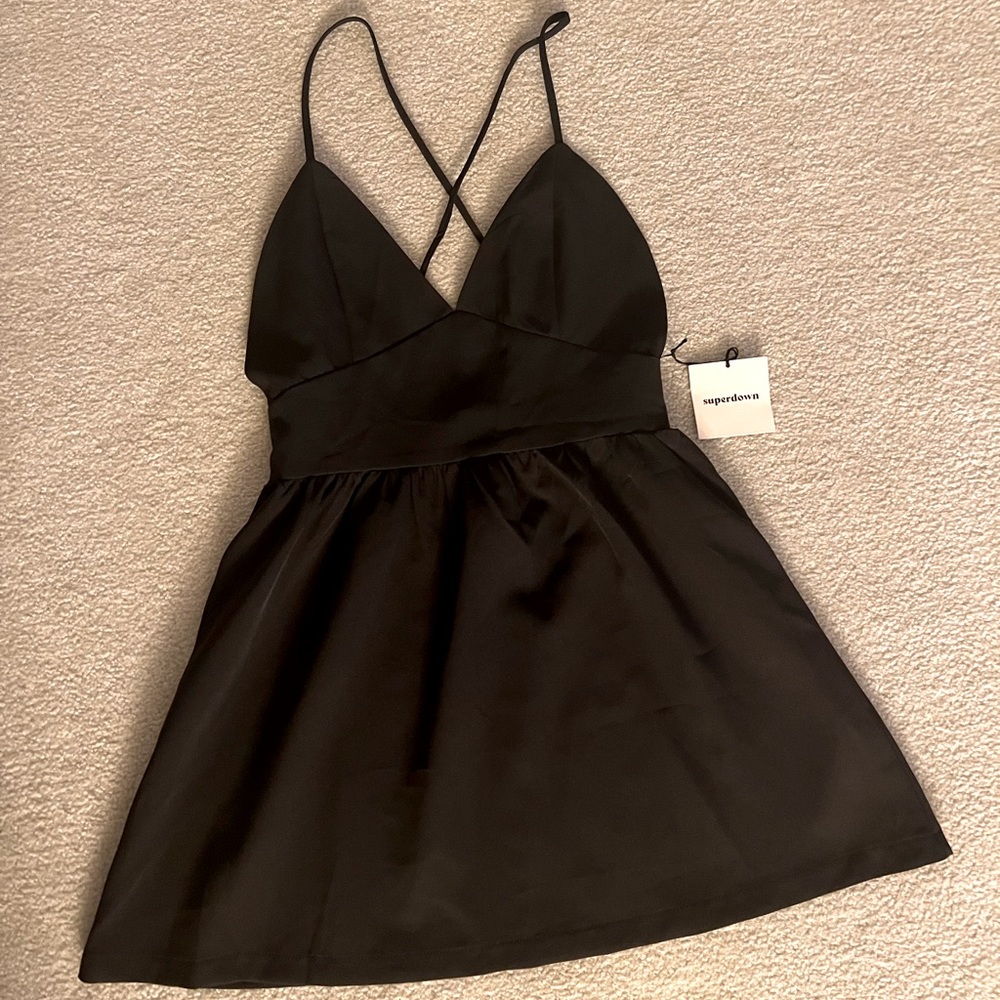 Superdown black mini dress from Revolve